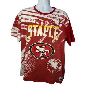 Men's NFL x Staple San Francisco 49ers All Over Print Tee | 2XL | Red